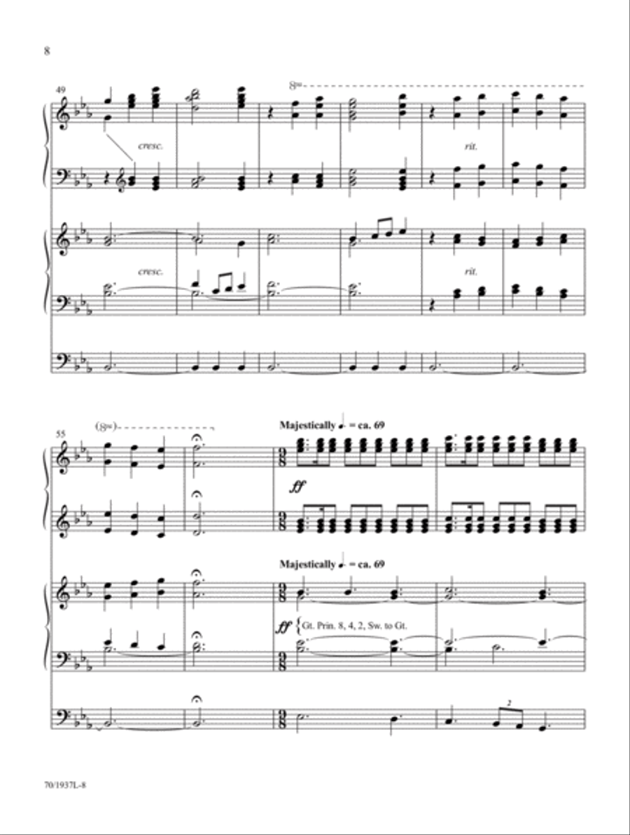 Festive Preludes for the Church Year Organ scores gallery preview page 8