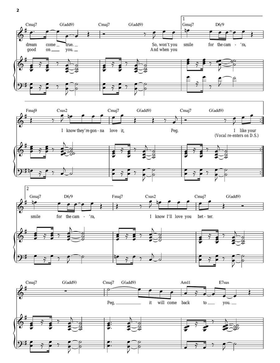 Peg Peg Piano, Vocal scores gallery preview page 2