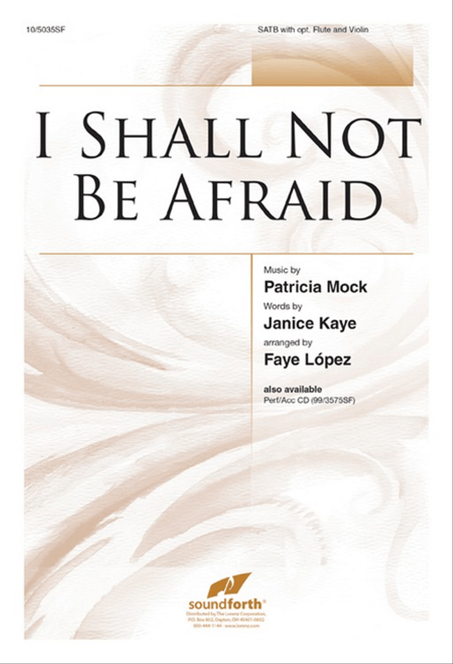 I Shall Not Be Afraid 4-Part scores gallery preview page 1