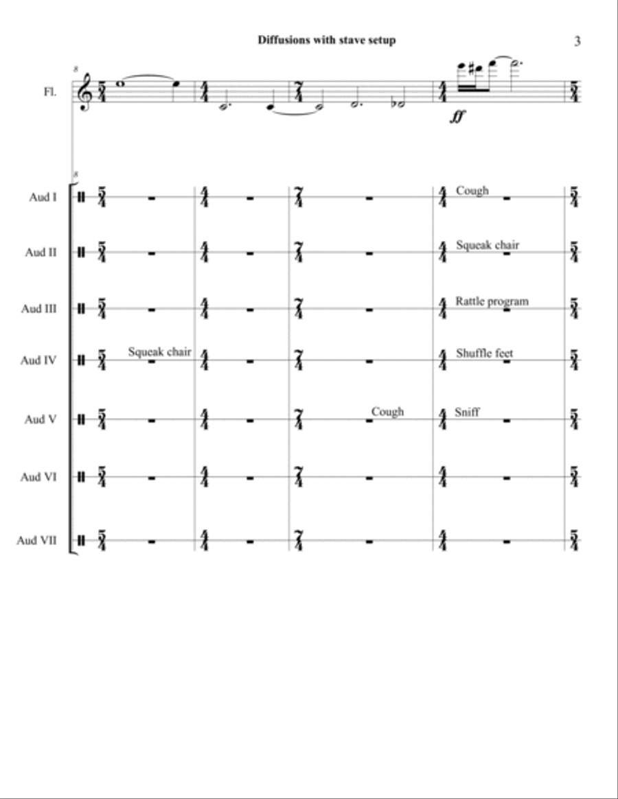 Diffusions for Flute (1978) Flute Solo scores gallery preview page 3