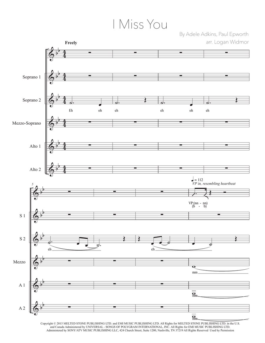 I Miss You I Miss You SSA scores gallery preview page 1