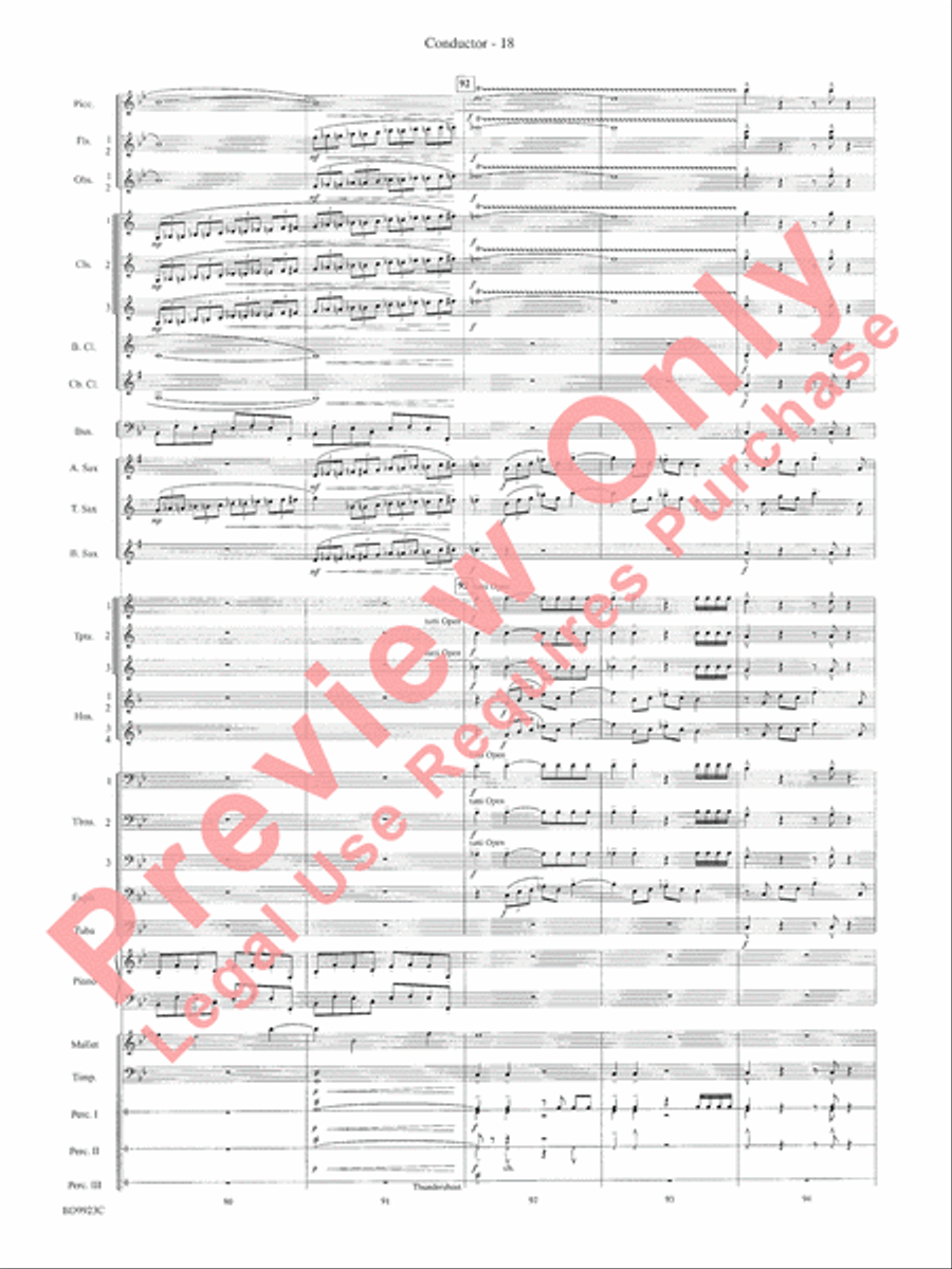 The Winds of Poseidon (from The Odyssey (Symphony No. 2)) Concert Band scores gallery preview page 22
