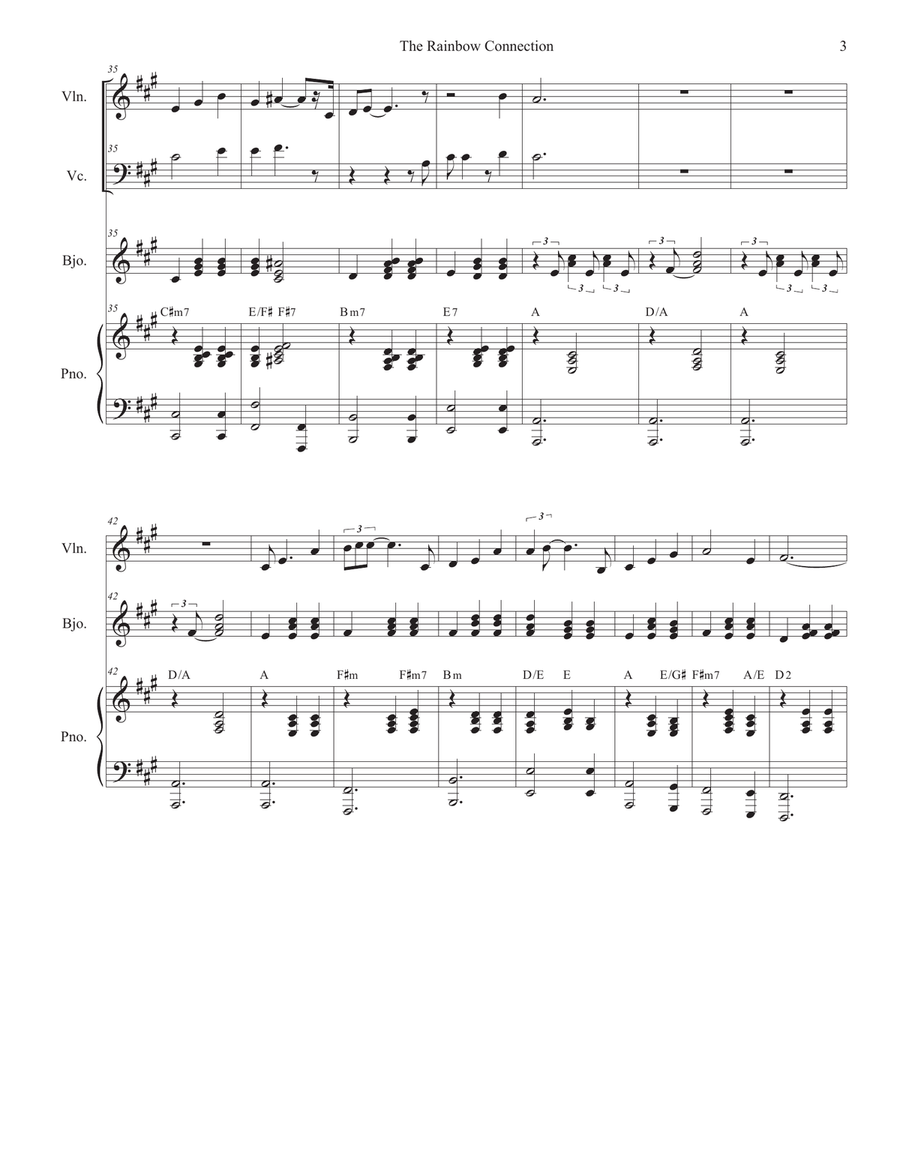 The Rainbow Connection The Rainbow Connection Piano Trio scores gallery preview page 3