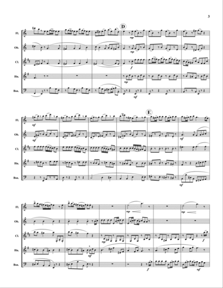 Concerto Grosso in A Minor Woodwind Quintet scores gallery preview page 3