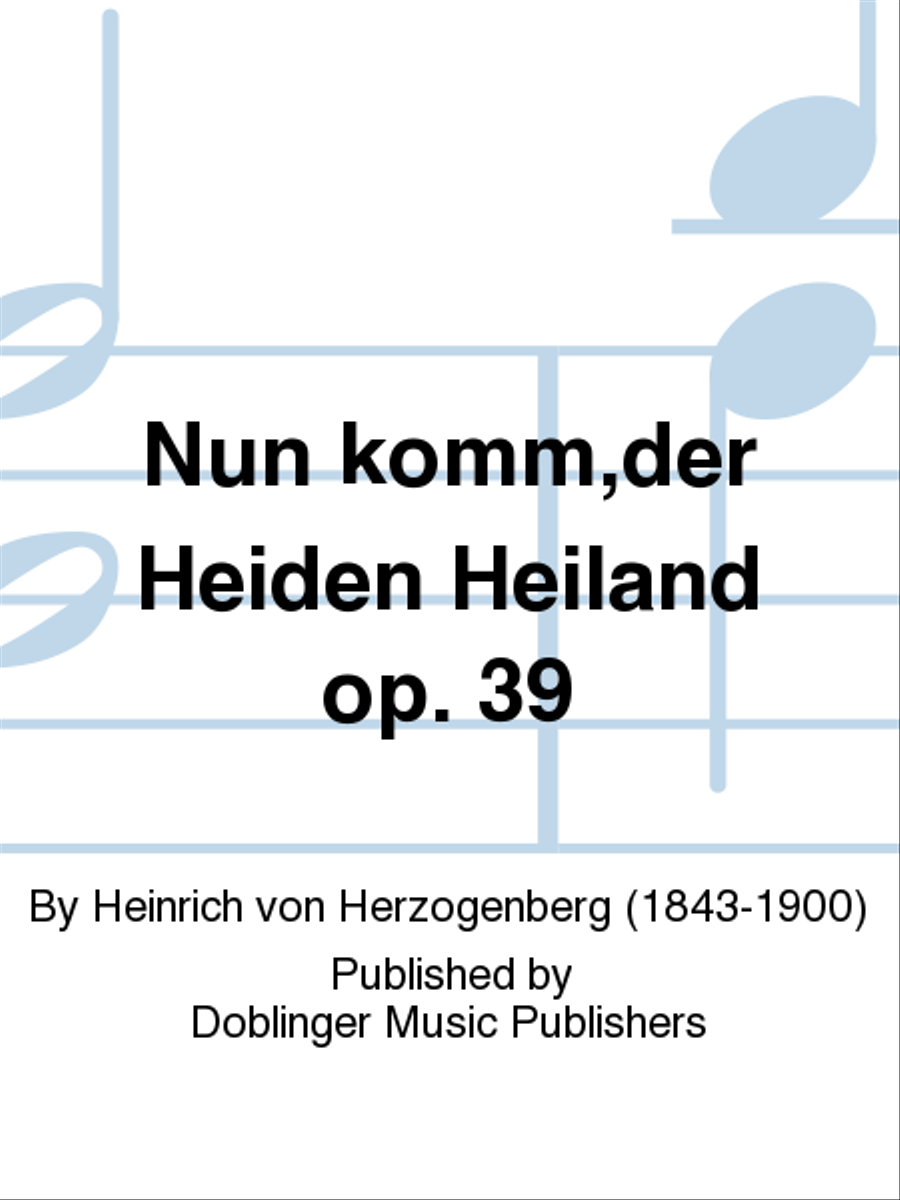 Nun komm,der Heiden Heiland op. 39 Organ scores gallery preview page 1