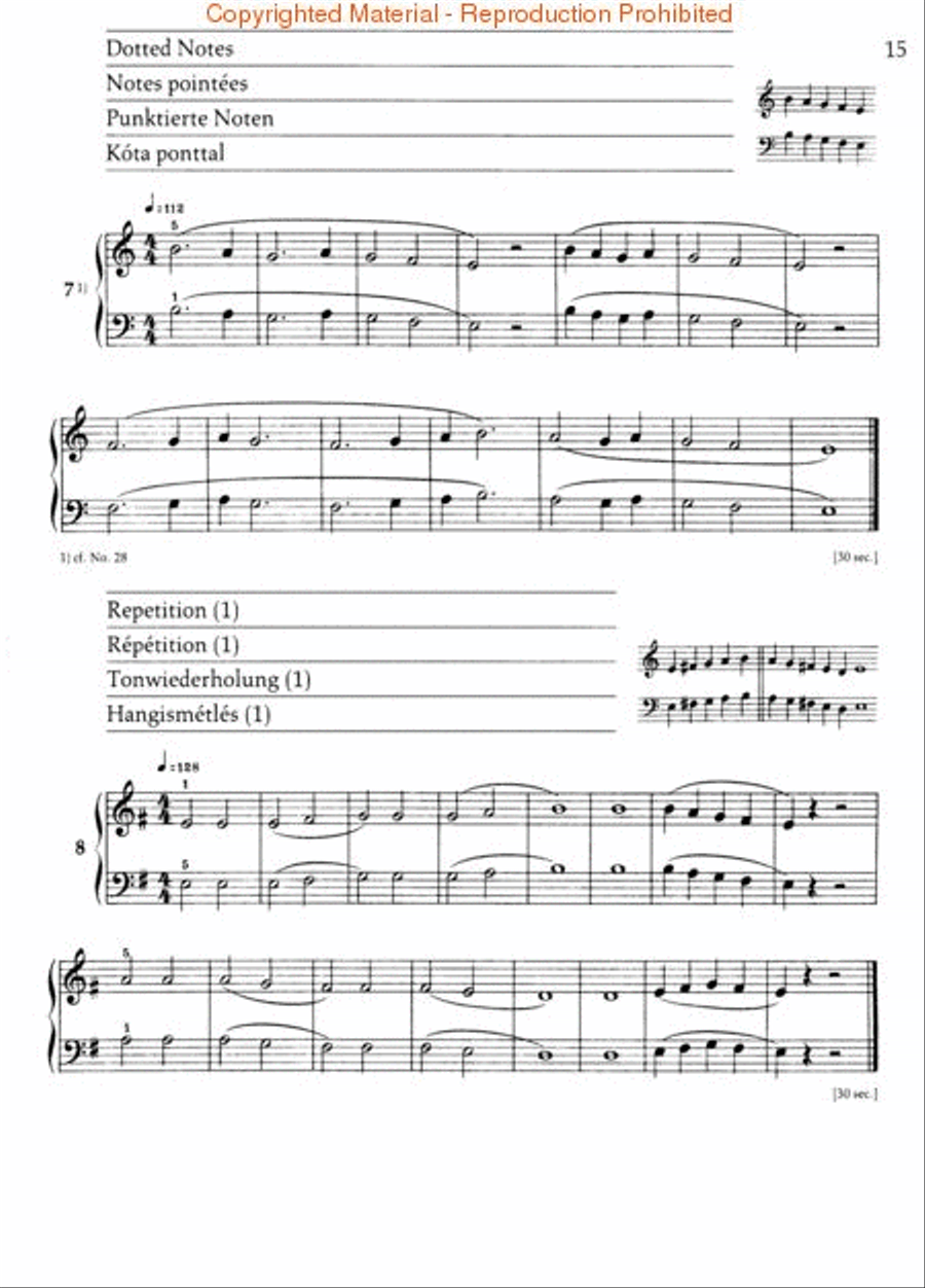 Mikrokosmos Volume 1 (Pink) Piano Method scores gallery preview page 3
