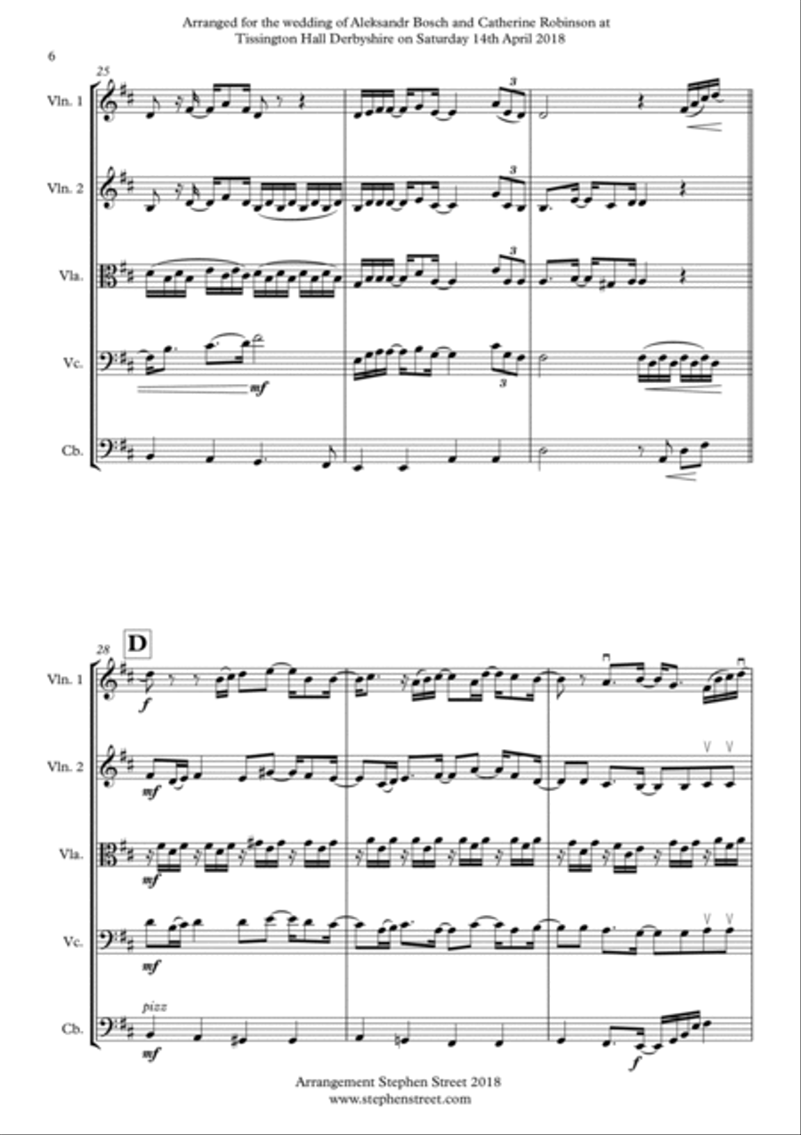 I Will Be Here String Quintet scores gallery preview page 6