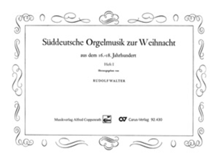Book cover for Suddeutsche Orgelmusik zur Weihnacht Bd. I
