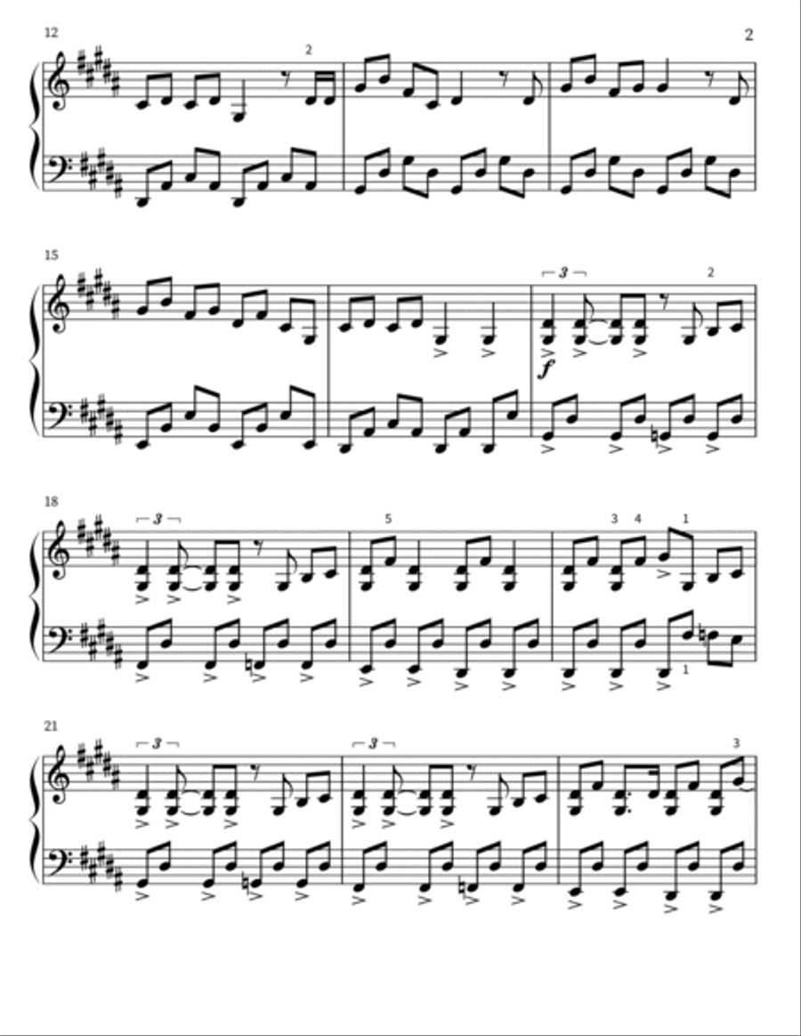 Idol Piano scores gallery preview page 2