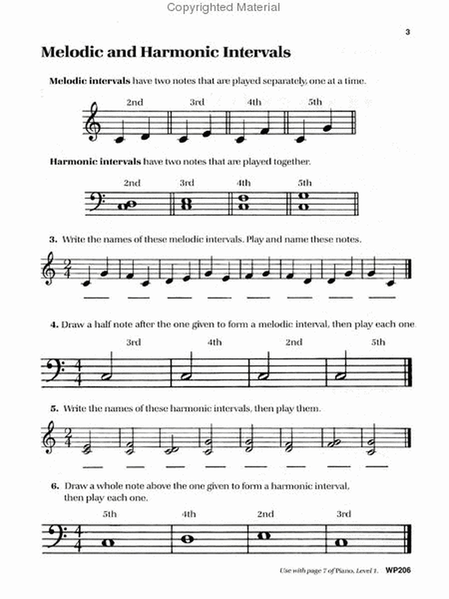 Bastien Piano Basics, Level 1, Theory