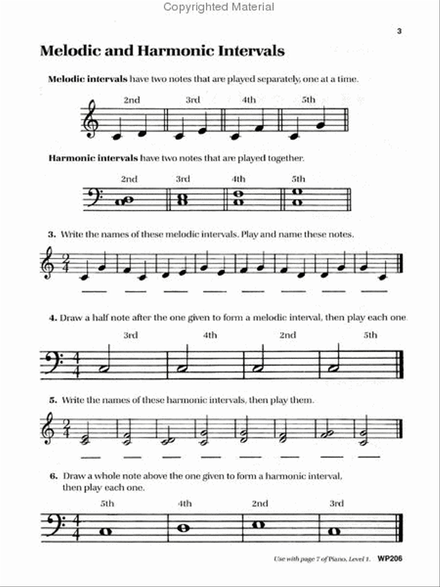 Bastien Piano Basics, Level 1, Theory