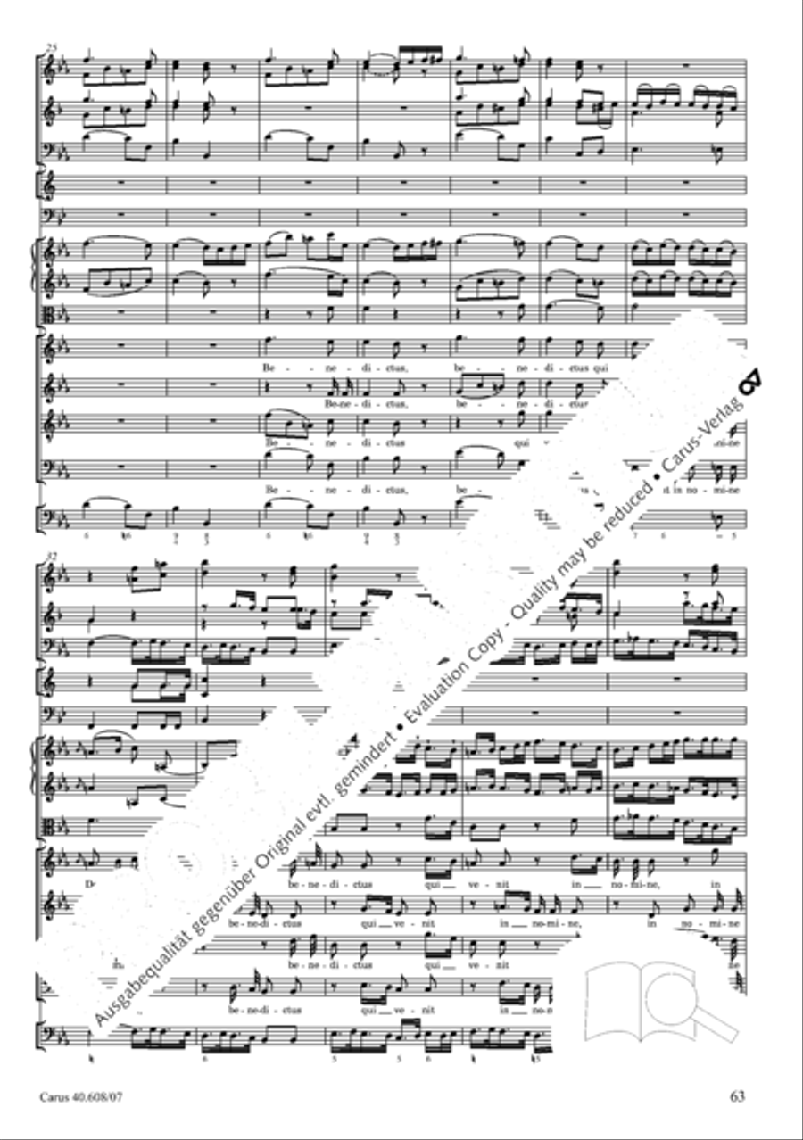 Missa Sancti Bernardi von Offida in B 4-Part scores gallery preview page 78
