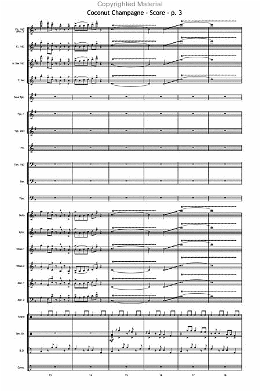 Coconut Champagne Coconut Champagne Marching Band scores gallery preview page 4