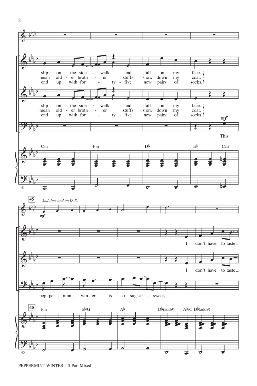 Peppermint Winter 3-Part scores gallery preview page 6