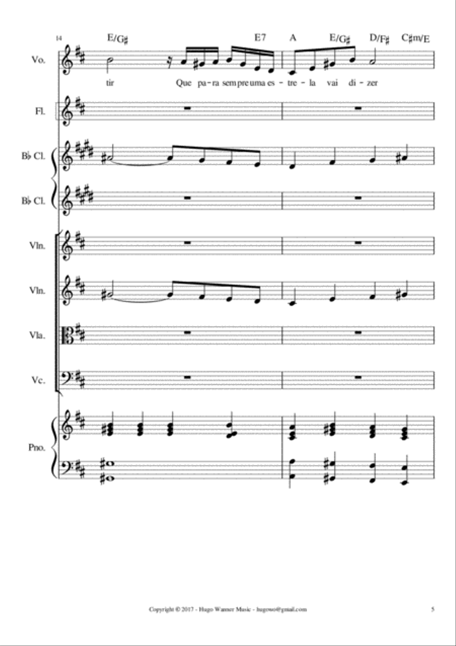 Céu de Santo Amaro - Cantata BWV 156 Chamber Orchestra scores gallery preview page 5
