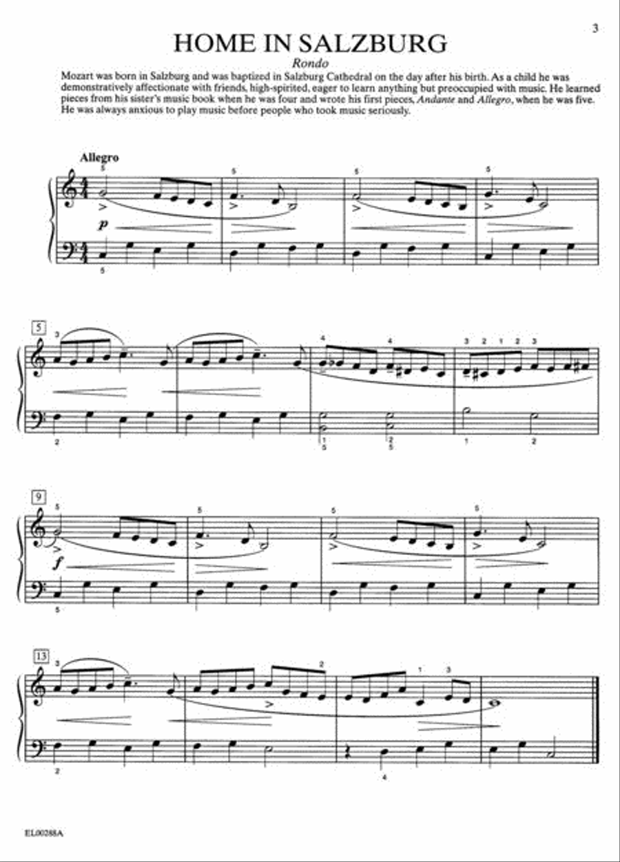 Mozart-Schaum, Book 1 Piano Method scores gallery preview page 3