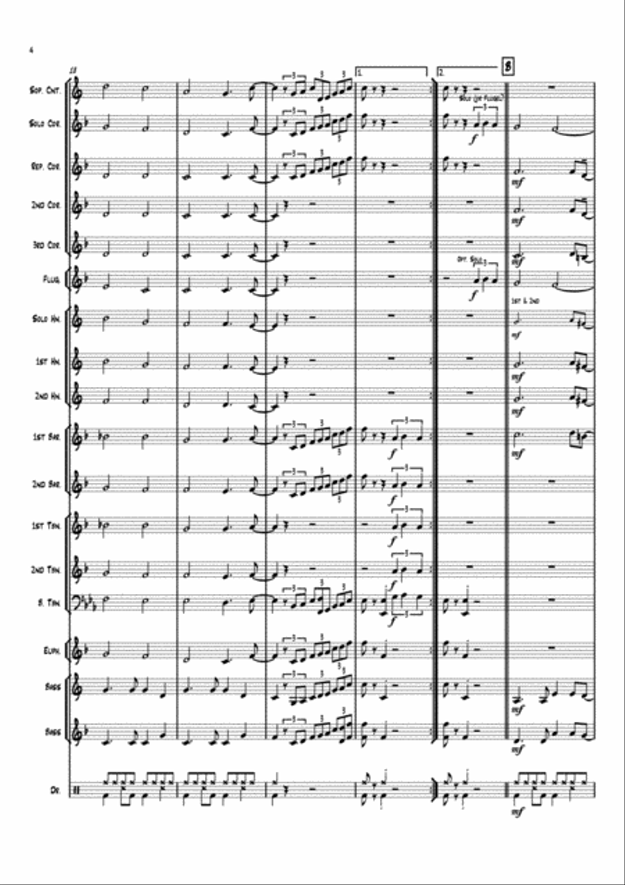 Isn't She Lovely Isn't She Lovely Brass Band scores gallery preview page 4