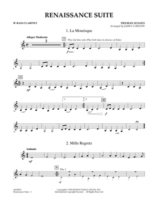 Renaissance Suite - Bb Bass Clarinet