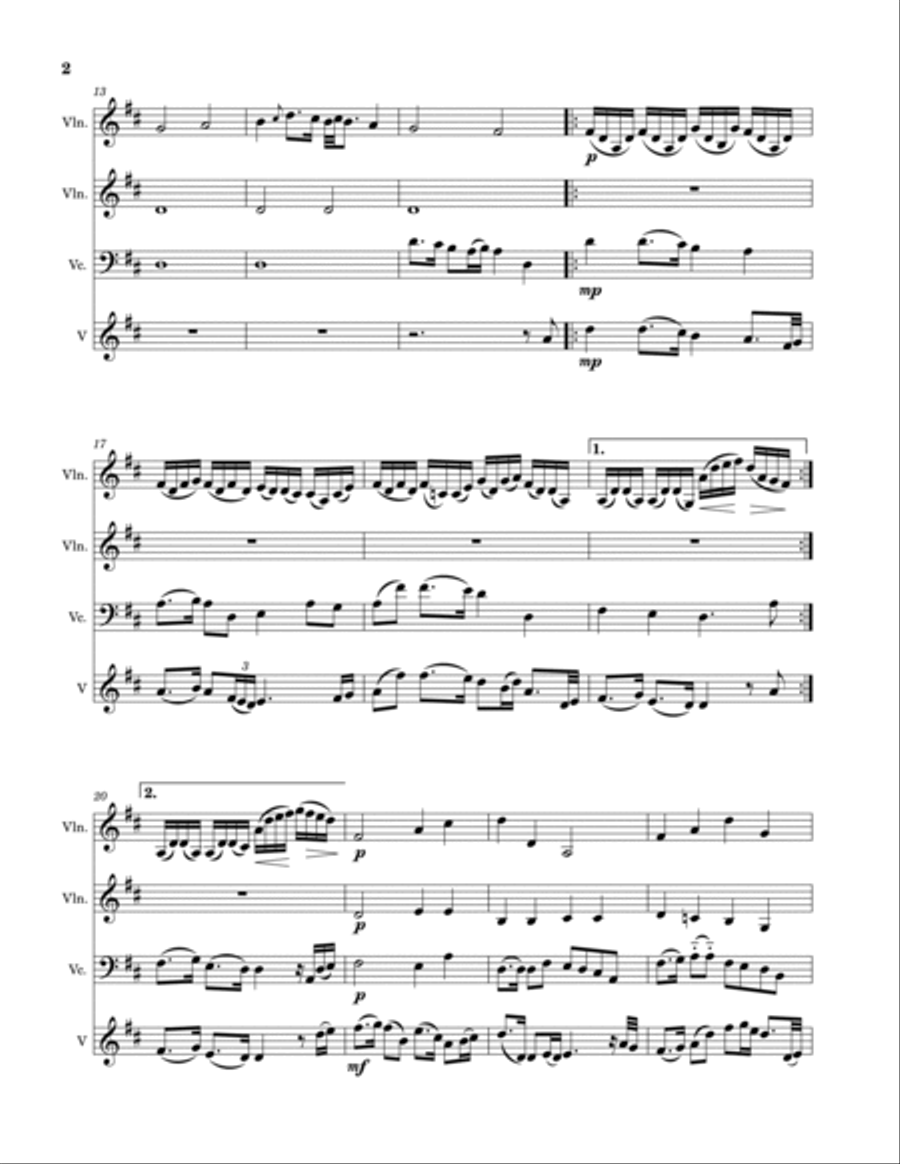 Blind Mary - Violin, Cello and Oboe Oboe scores gallery preview page 2