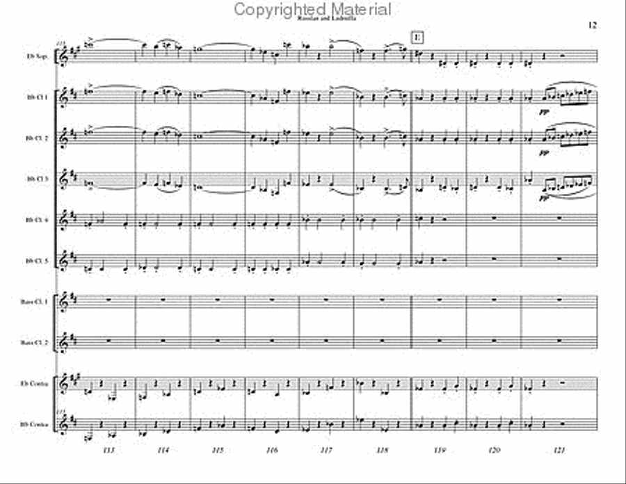 Russlan and Ludmilla Overture Clarinet Choir scores gallery preview page 13