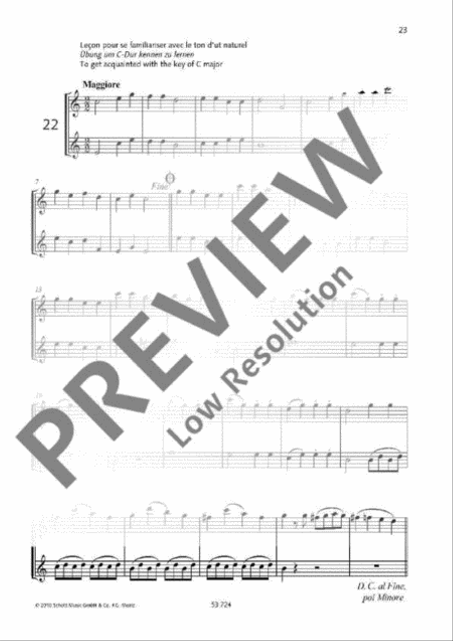 60 Methodical Lessons Flute Duet scores gallery preview page 21