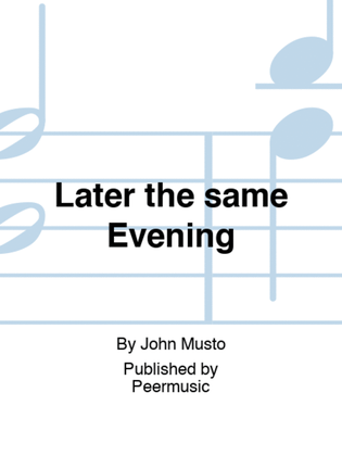 Book cover for Later the same Evening