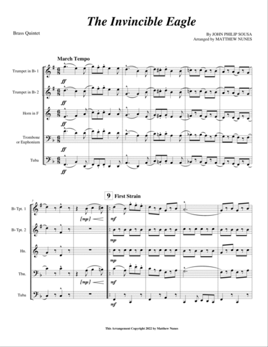 The Invincible Eagle Chamber Music scores gallery preview page 3
