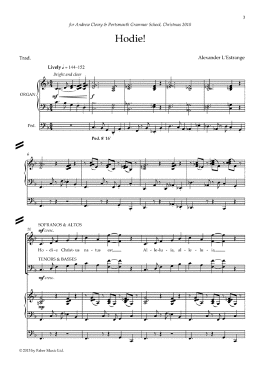 Hodie! 4-Part scores gallery preview page 2