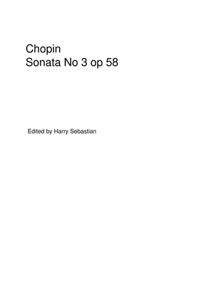 Book cover for Chopin- Sonata No 3 op 58