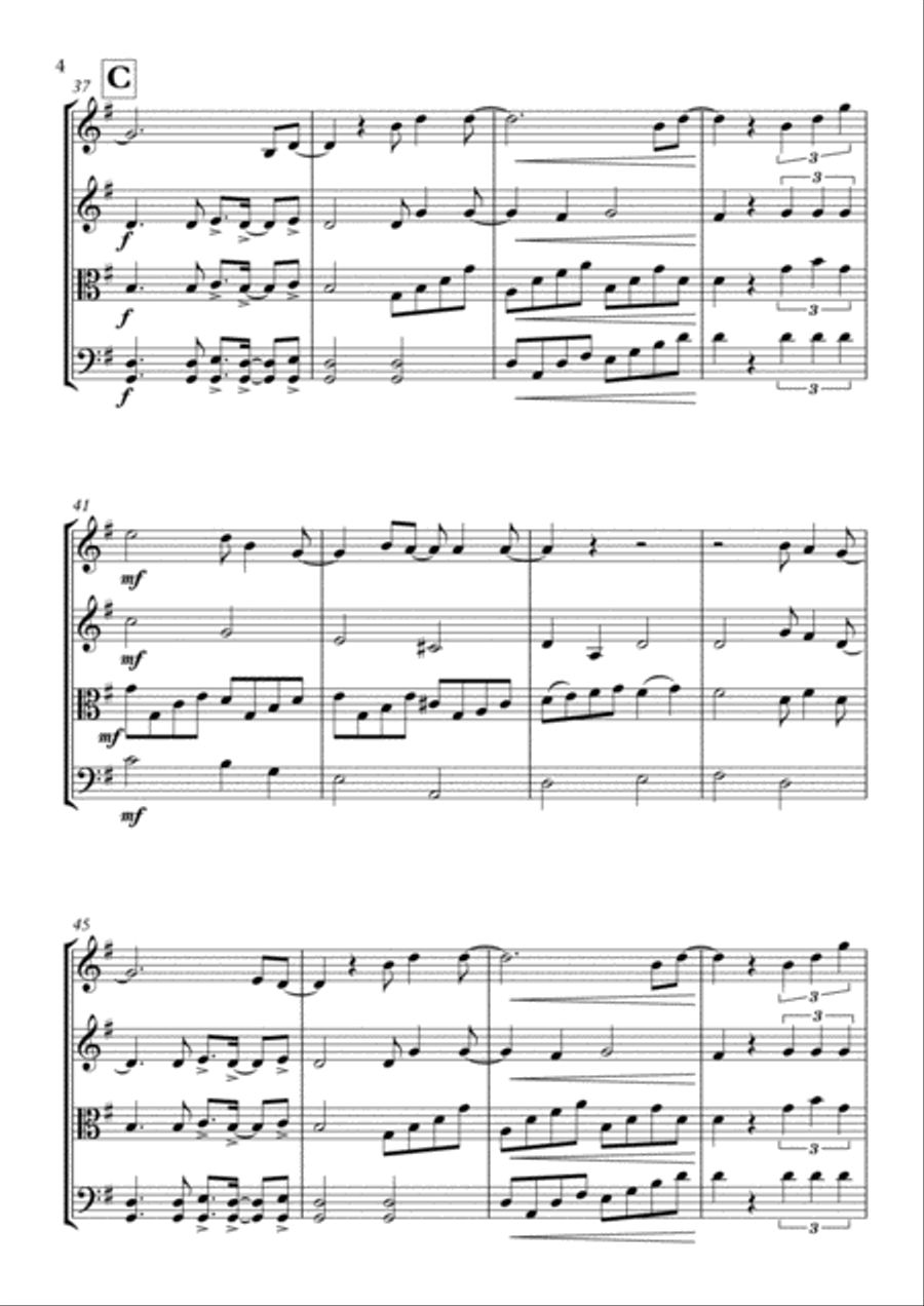 Feels Like Home Feels Like Home String Quartet scores gallery preview page 5