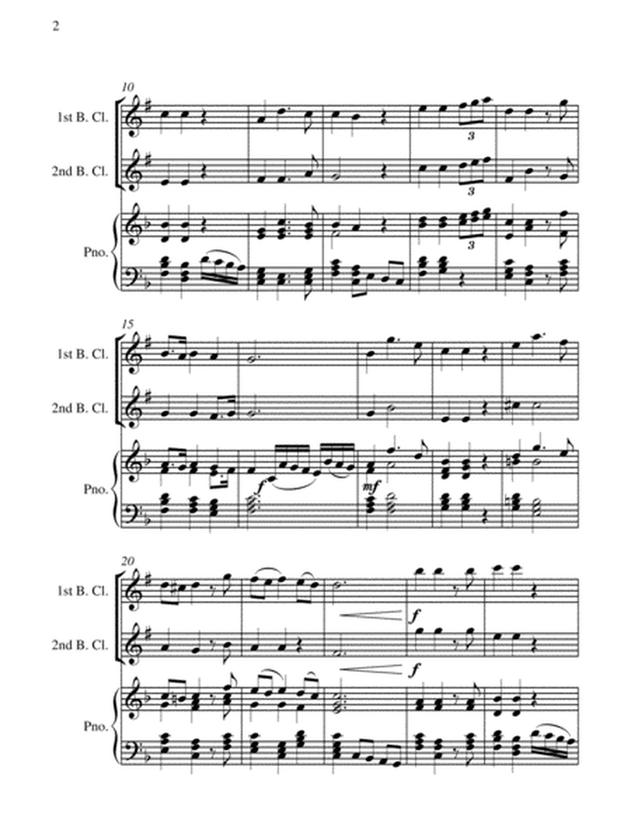 Lascia Ch'io Pianga - From Opera 'Rinaldo' - G.F. Handel ( 2 Bass Clarinets and Piano) image number null