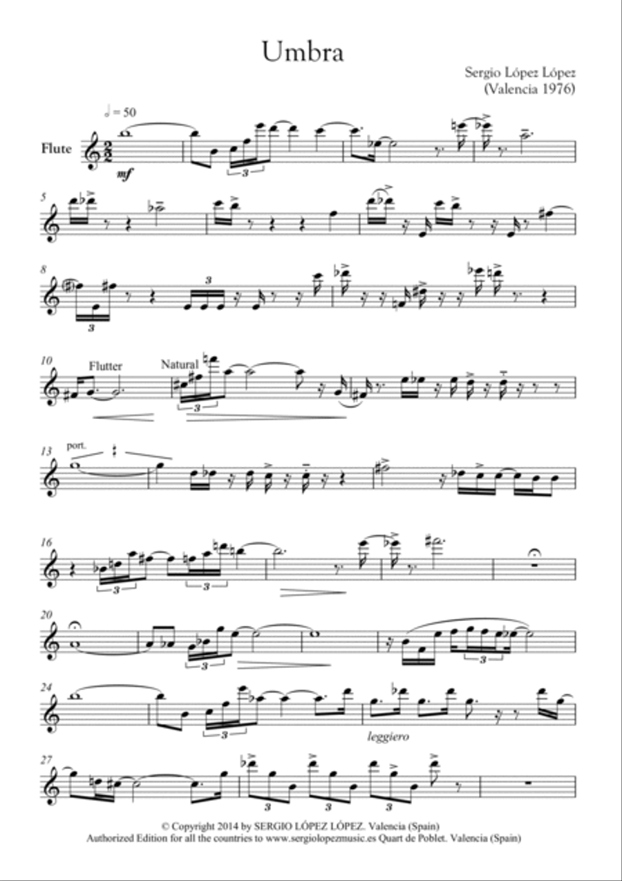 Umbra Flute Solo scores gallery preview page 2