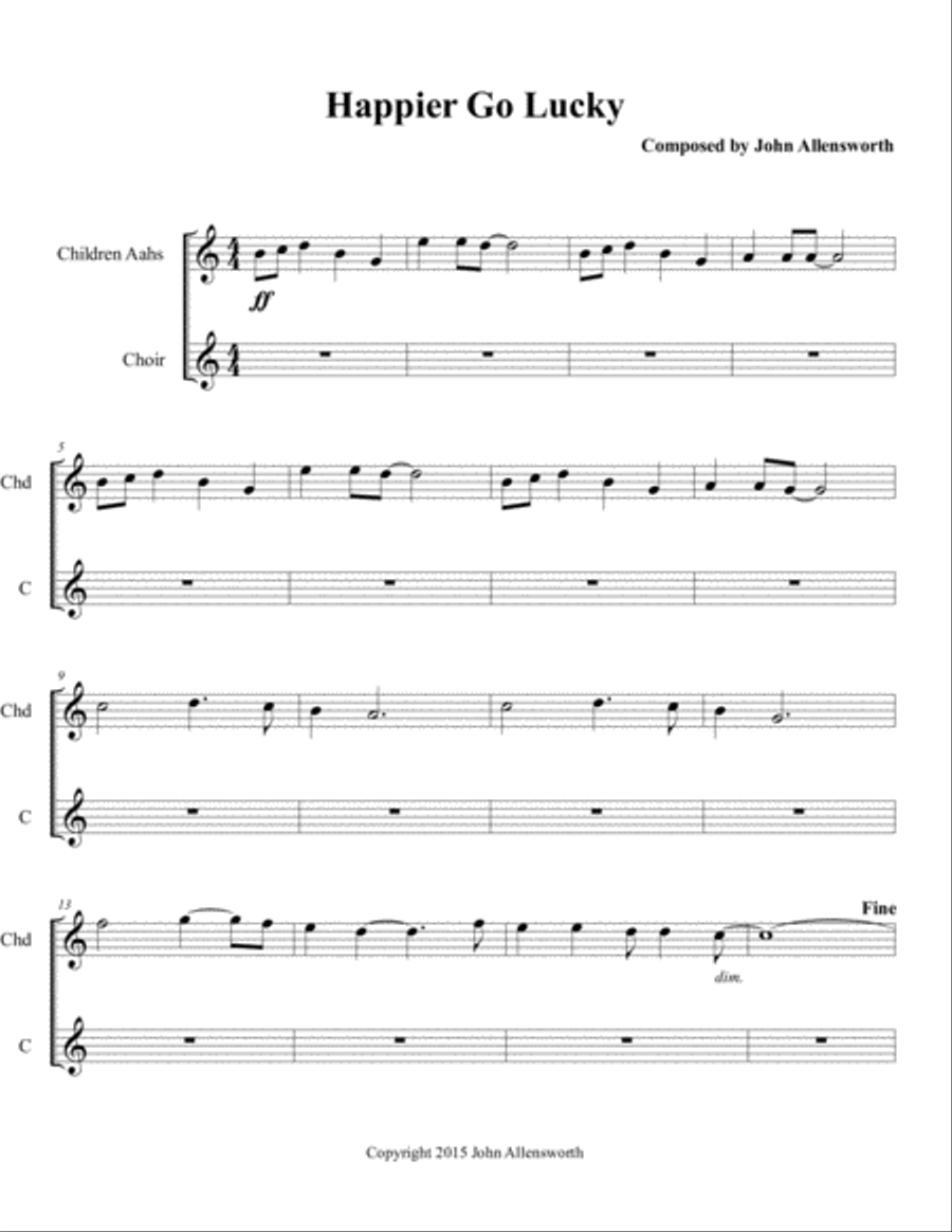 Happier Go Lucky Happier Go Lucky Voice Solo scores gallery preview page 1