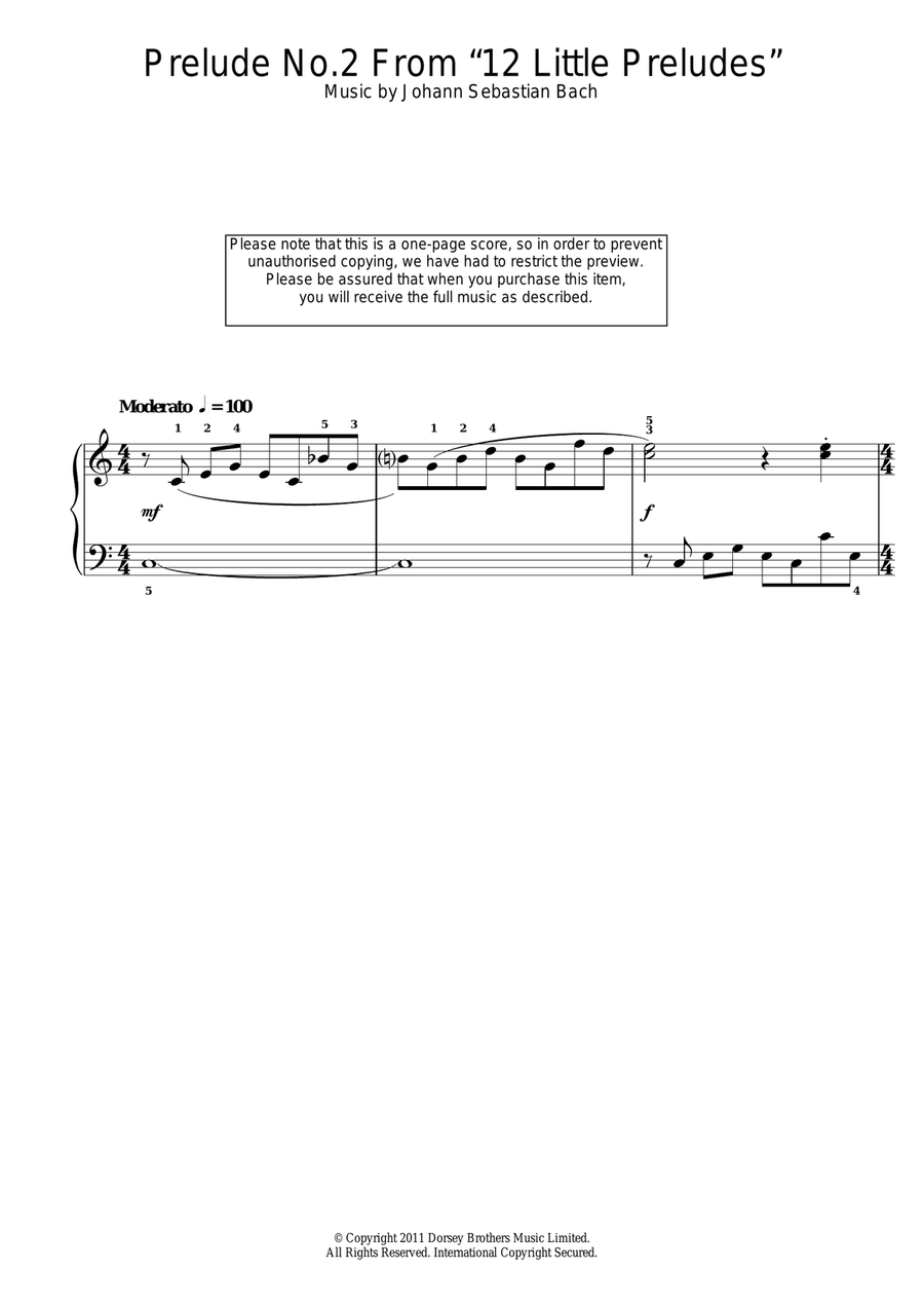 Prelude No.2 From 