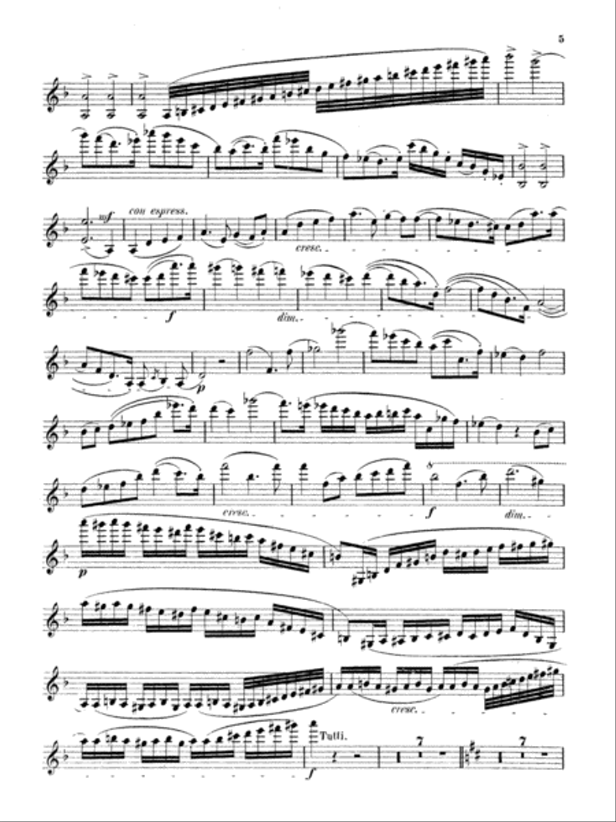 Strauss: Violin Concerto, Op. 8 Violin Solo scores gallery preview page 5