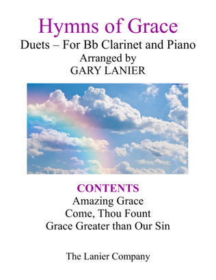 Book cover for Gary Lanier: HYMNS of GRACE (Duets for Bb Clarinet & Piano)