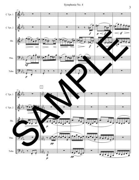 Symphony No. 4 - 2nd Movement for Brass Quintet image number null