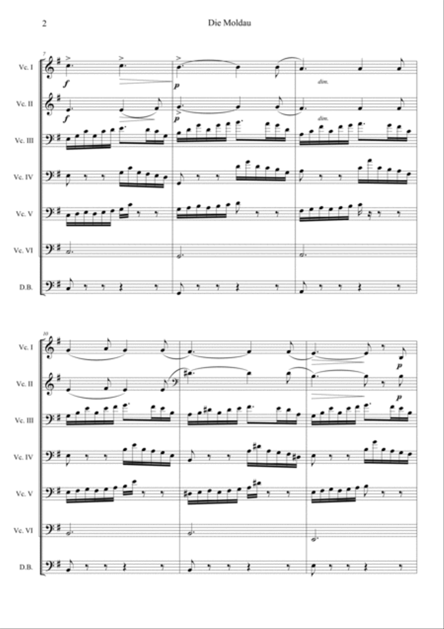 Die Moldau Die Moldau Small Ensemble scores gallery preview page 2
