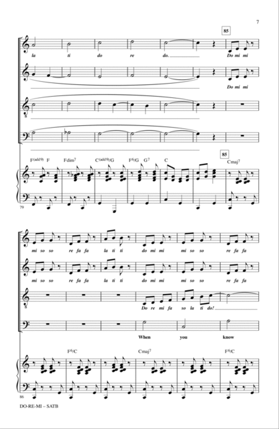 Do-Re-Mi (arr. Roger Emerson) 4-Part scores gallery preview page 6