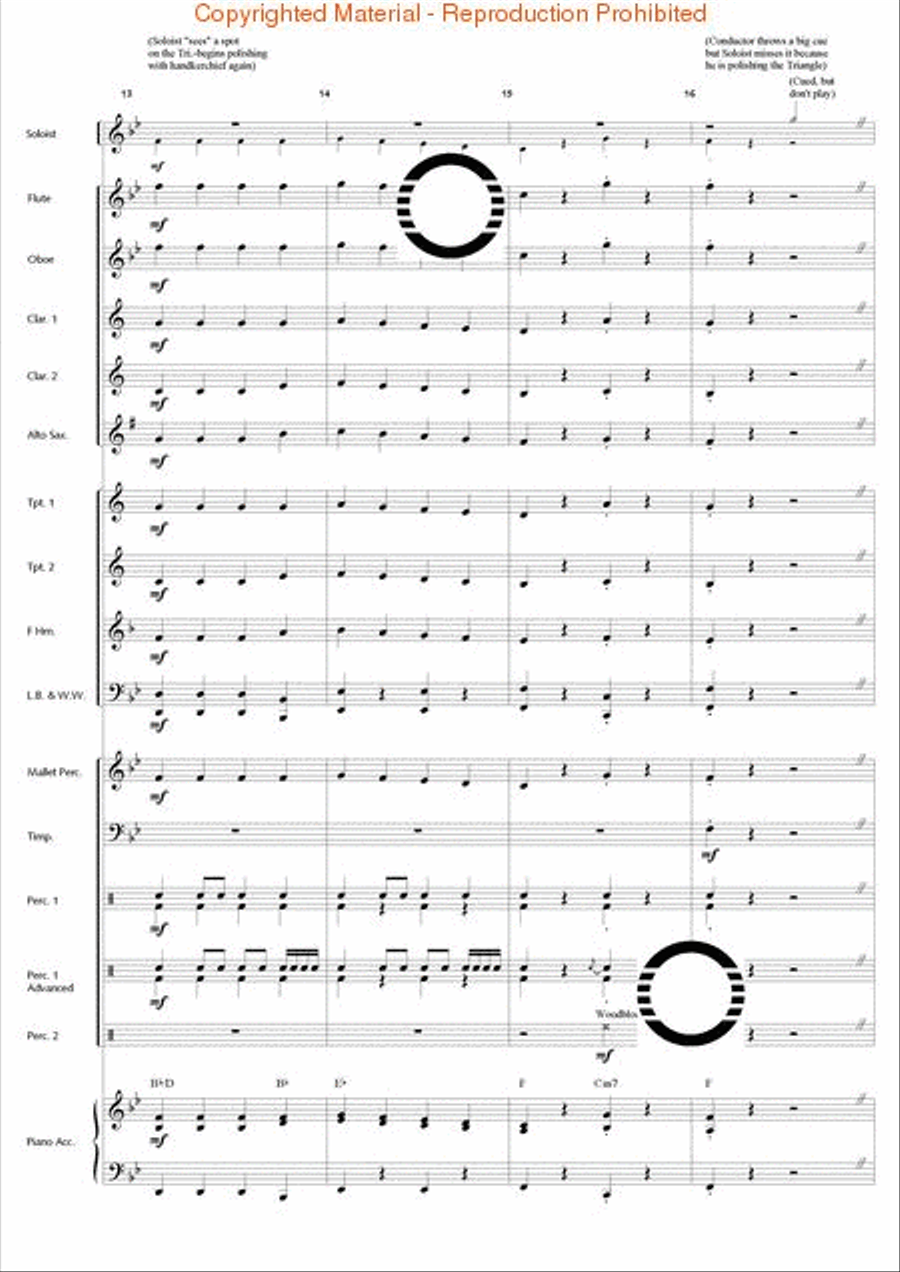 Concerto for Triangle and Band Concert Band scores gallery preview page 5