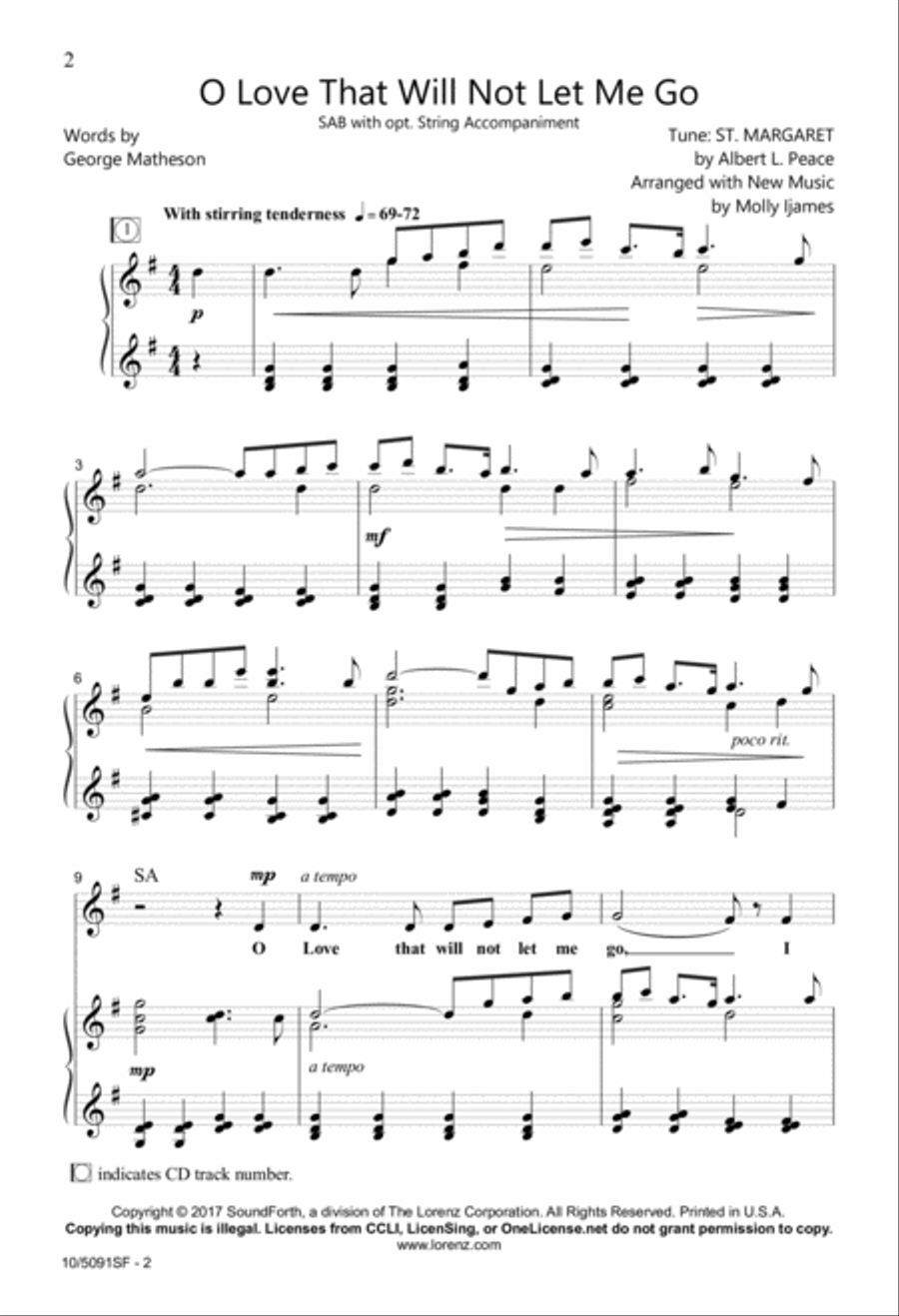 O Love That Will Not Let Me Go 3-Part scores gallery preview page 2