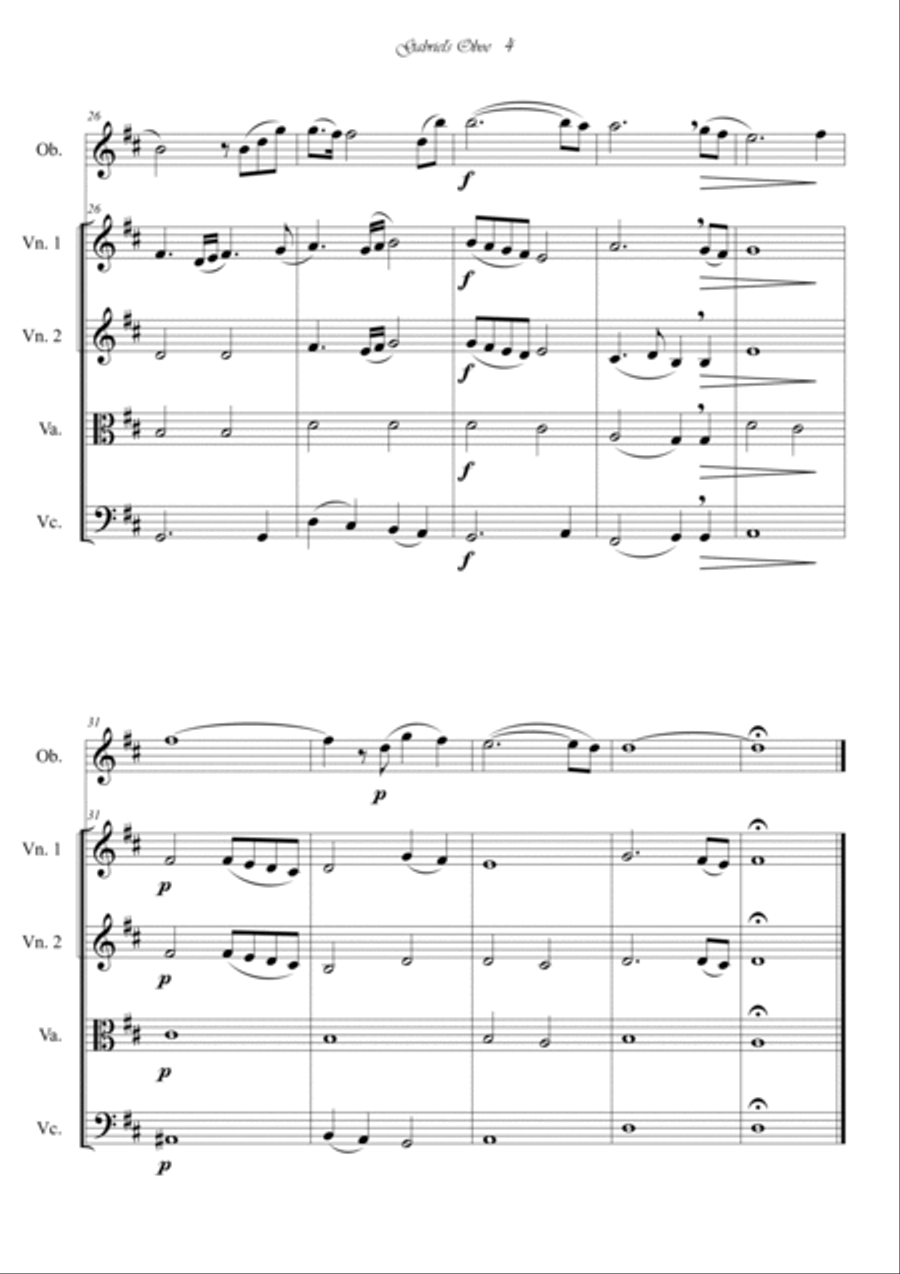 Gabriel's Oboe Small Ensemble scores gallery preview page 4
