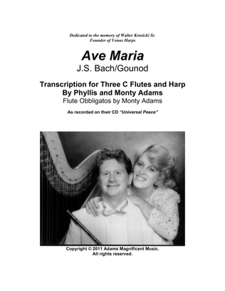 Ave Maria for 3 Flutes and Harp