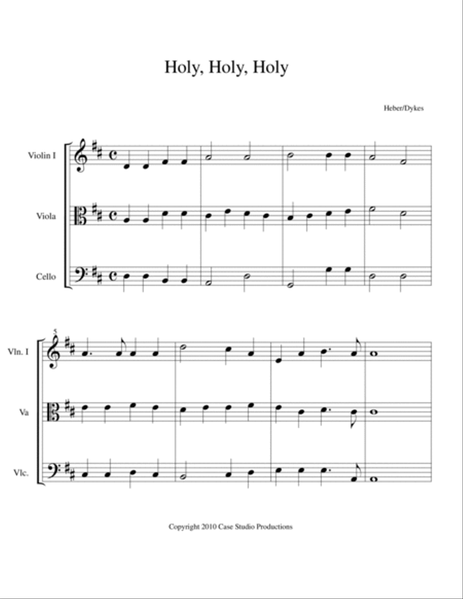 Hymns for String Trio Book II - violin, viola, cello String Trio scores gallery preview page 5