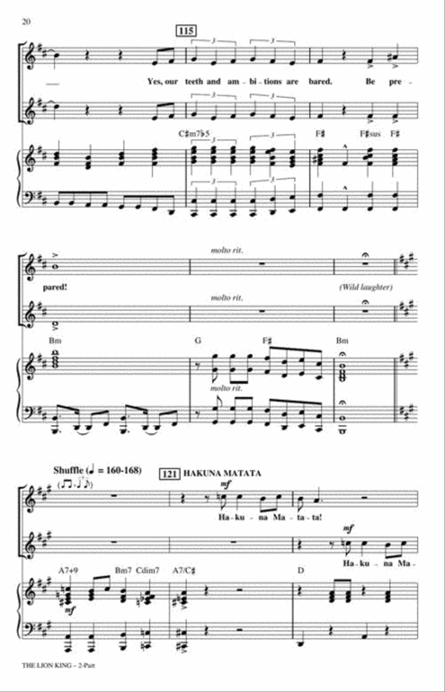 The Lion King (Medley) 2-Part scores gallery preview page 6