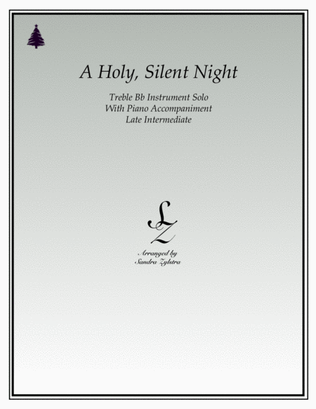 Book cover for A Holy, Silent Night (treble Bb instrument solo)