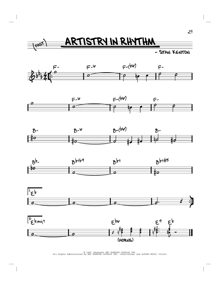 Artistry In Rhythm Piano scores gallery preview page 1
