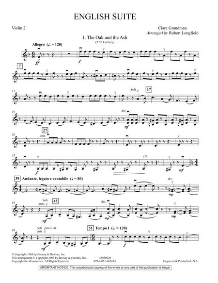 English Suite - Violin 2