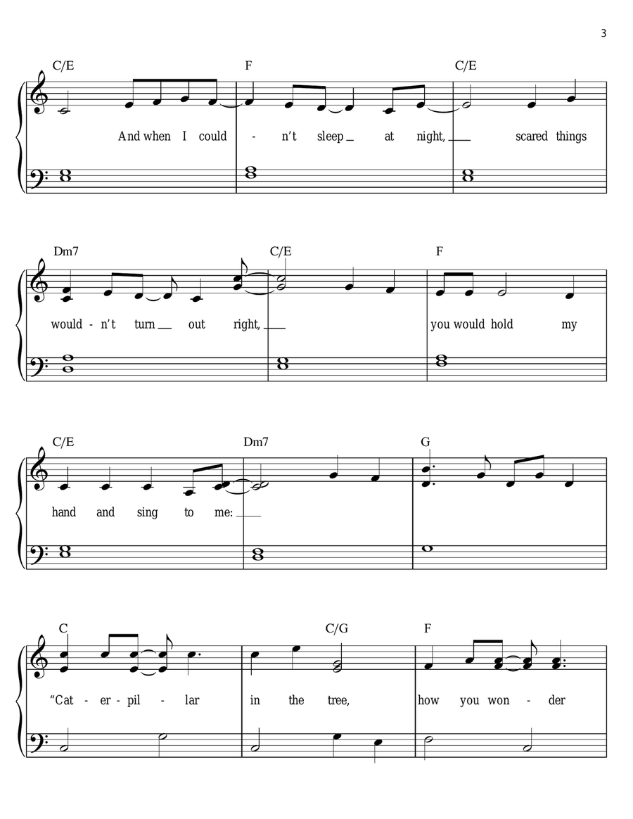 Butterfly Fly Away Easy Piano scores gallery preview page 3