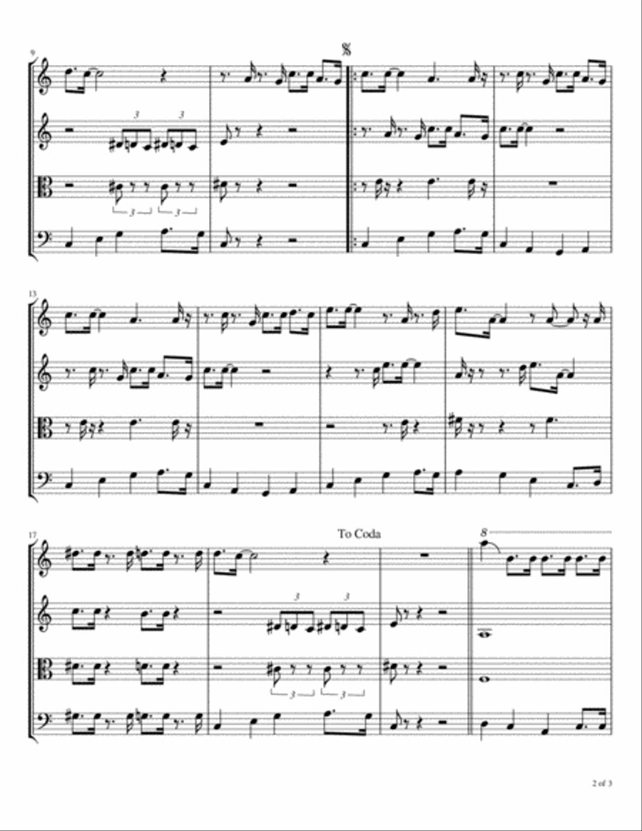Hot Potato String Quartet scores gallery preview page 3